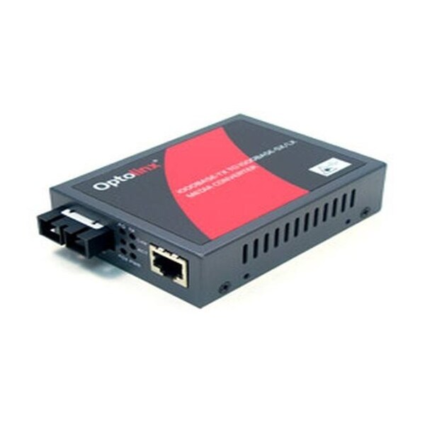 10/100/1000TX To 1000LX Media Converter, Single-Mode 20KM, SC Connector